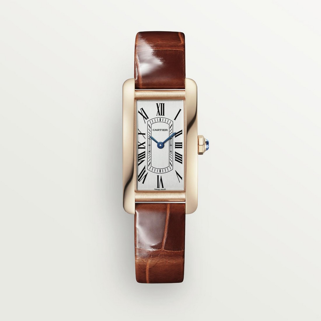 Đồng Hồ Cartier Tank Américaine Small Watch Nữ Nâu Vàng